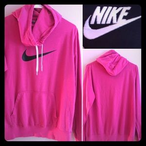Super Hot Pink Nike Pullover Sweatshirt, Size XL